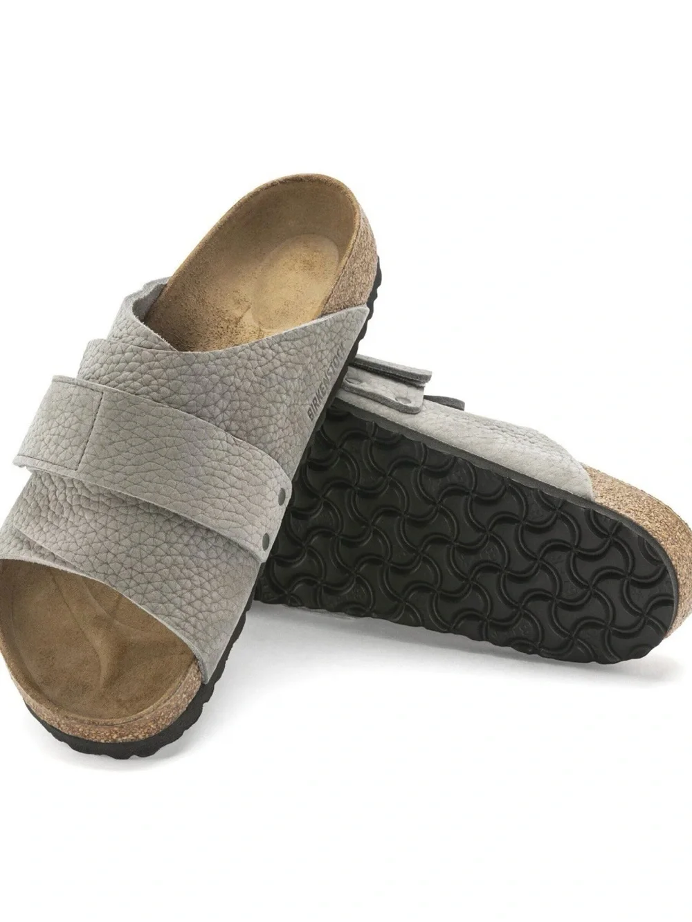 BIRKENSTOCK Kyoto Men’s Leather Sandal | Desert Buck Whale Gray | Size EU 44